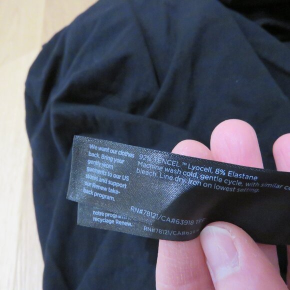 EILEEN FISHER Wide Leg Pant Black Stretch Pull On Size Small Minimalist Travel - Picture 15 of 15